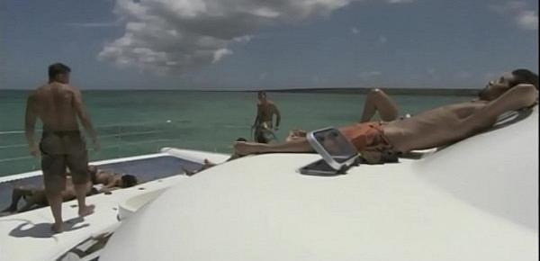  Sensual young tourist violently fucked on a boat
